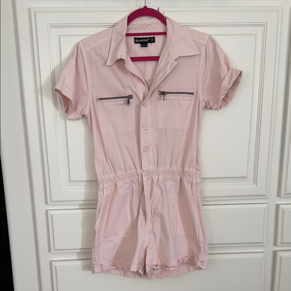 Blank NYC Pink Short Sleeve Jumpsuit